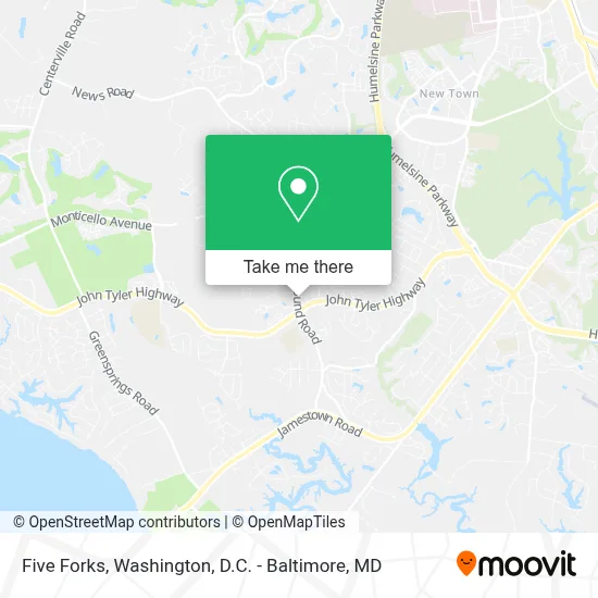 Five Forks map