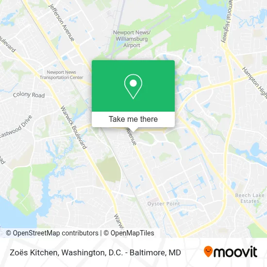 Zoës Kitchen map