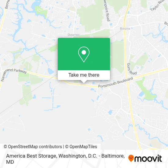 America Best Storage map