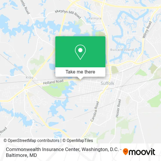 Commonwealth Insurance Center map