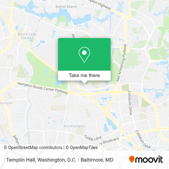 Templin Hall map