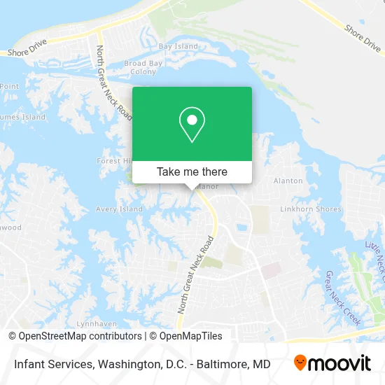 Infant Services map