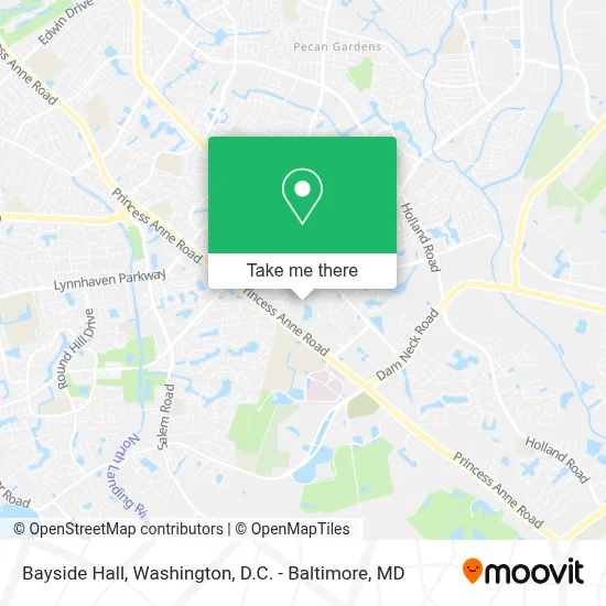Bayside Hall map
