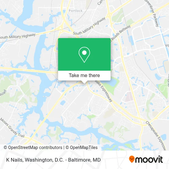 K Nails map