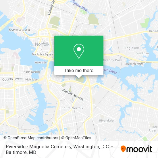 Riverside - Magnolia Cemetery map