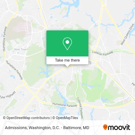 Admissions map