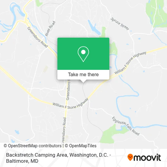 Backstretch Camping Area map