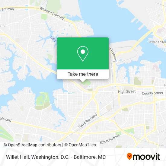 Willet Hall map