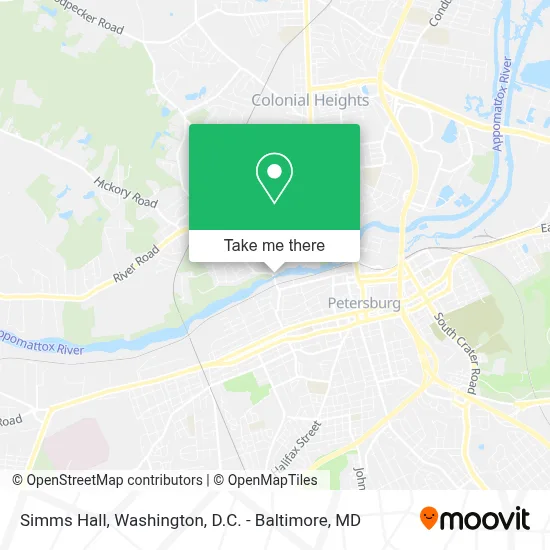 Simms Hall map