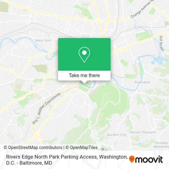 Rivers Edge North Park Parking Access map