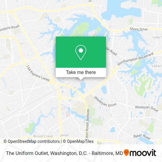 The Uniform Outlet map