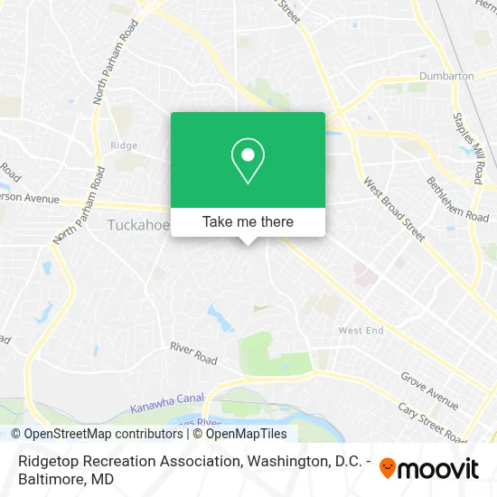 Ridgetop Recreation Association map