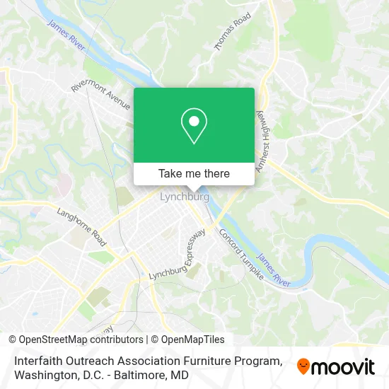 Interfaith Outreach Association Furniture Program map
