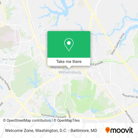 Welcome Zone map