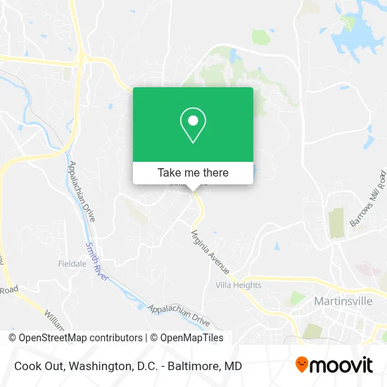 Cook Out map