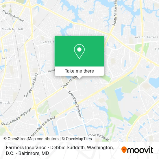 Farmers Insurance - Debbie Suddeth map