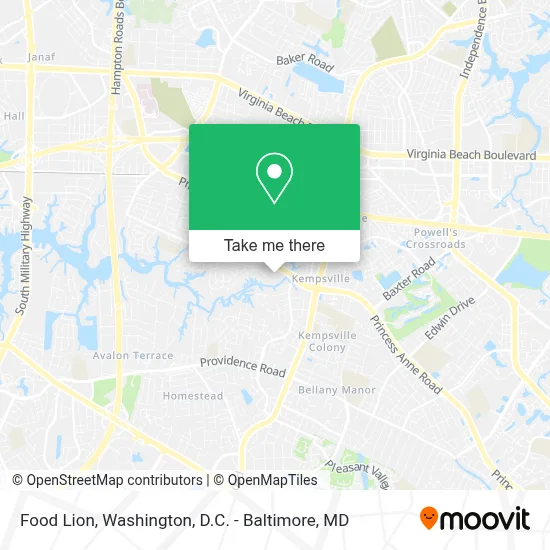 Food Lion map