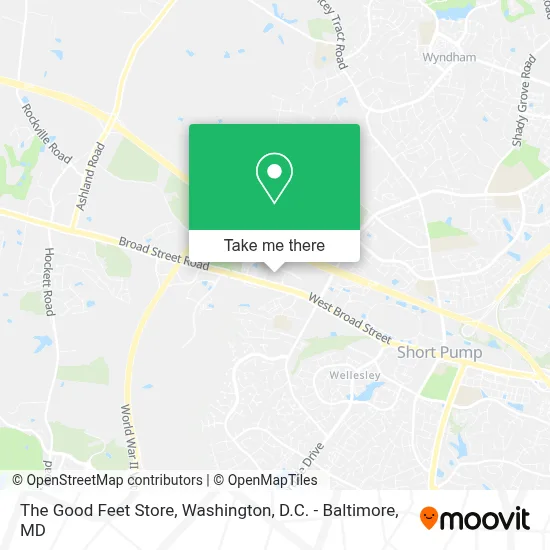 The Good Feet Store map