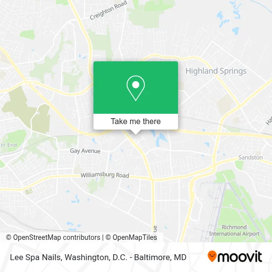 Lee Spa Nails map