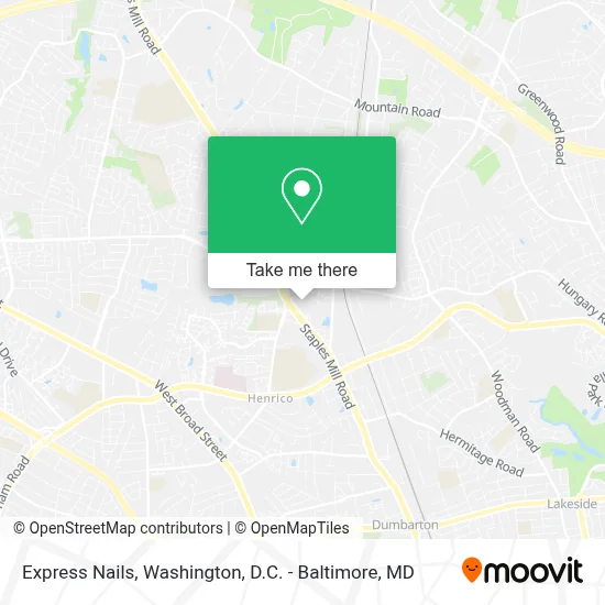 Express Nails map