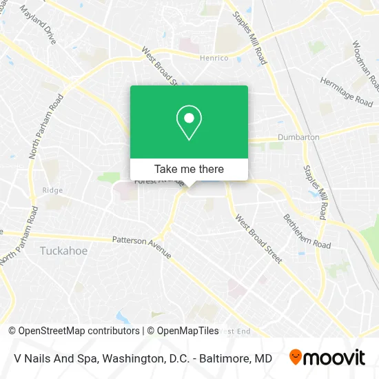 V Nails And Spa map
