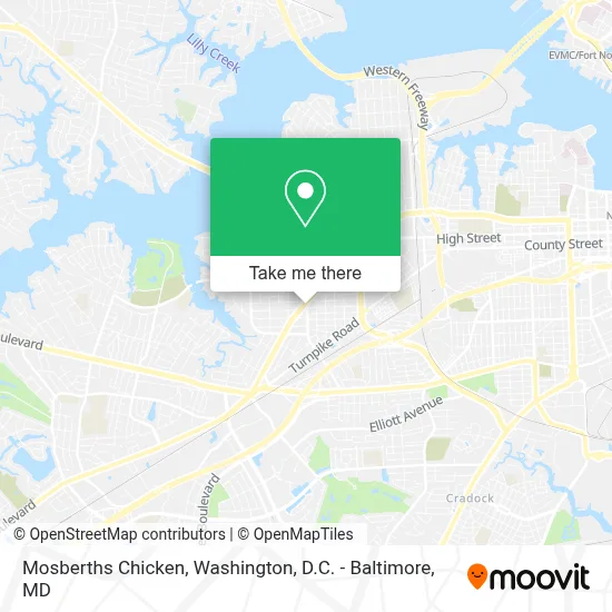 Mosberths Chicken map