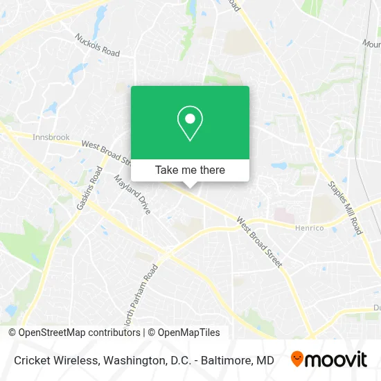 Cricket Wireless map