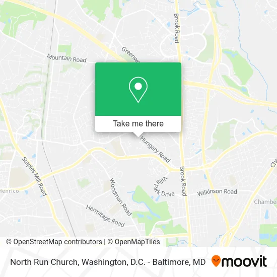 North Run Church map