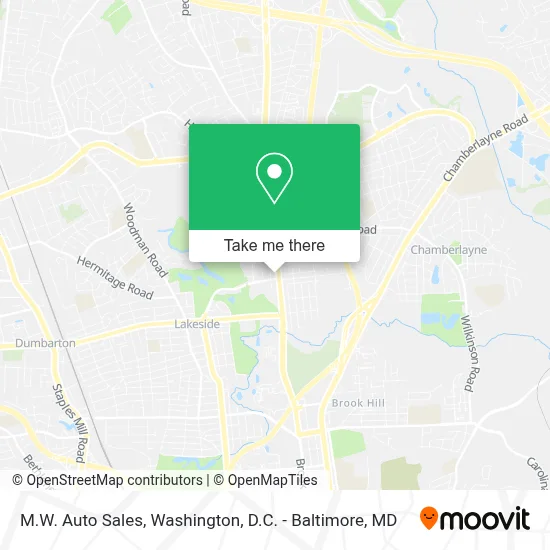 M.W. Auto Sales map