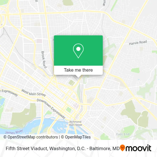 Fifth Street Viaduct map