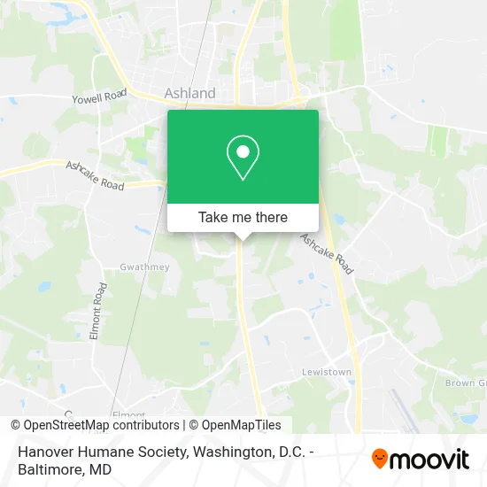 Hanover Humane Society map