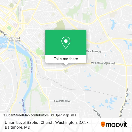 Union Level Baptist Church map