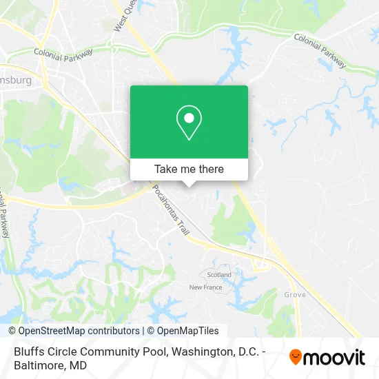 Bluffs Circle Community Pool map