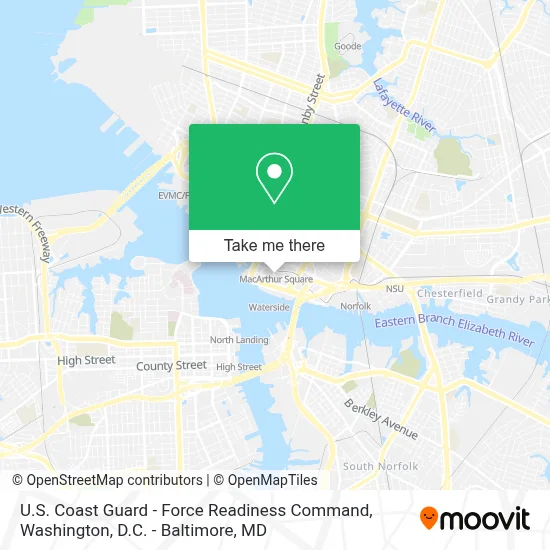 U.S. Coast Guard - Force Readiness Command map