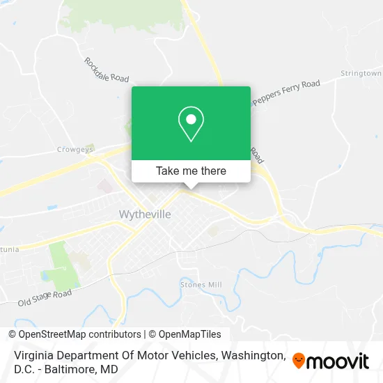 Virginia Department Of Motor Vehicles map