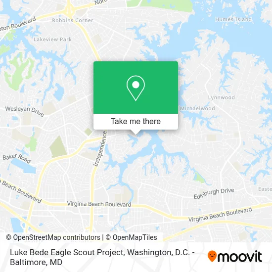 Luke Bede Eagle Scout Project map