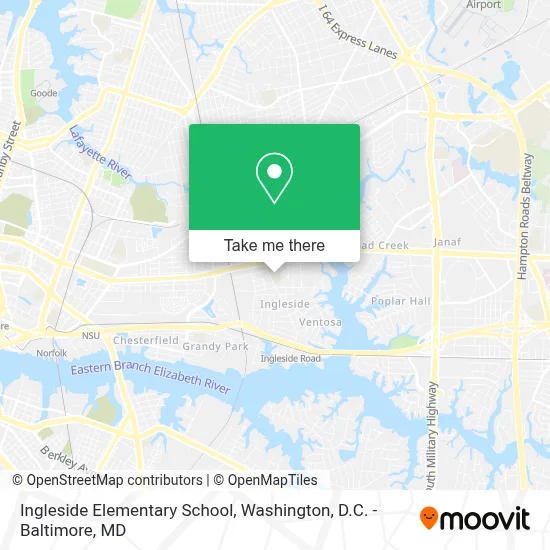 Ingleside Elementary School map
