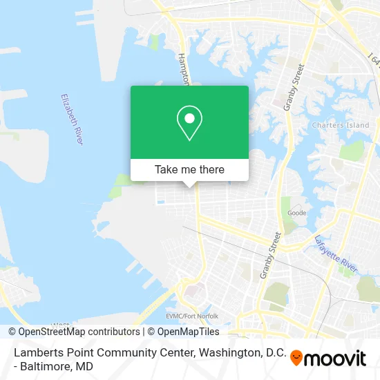 Lamberts Point Community Center map
