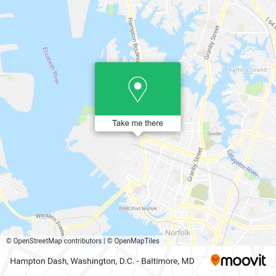 Hampton Dash map