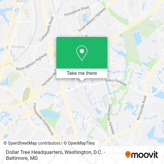 Dollar Tree Headquarters map