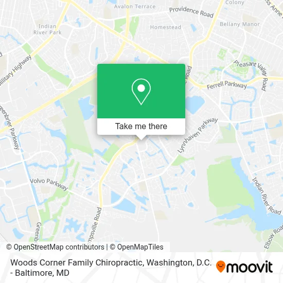 Woods Corner Family Chiropractic map