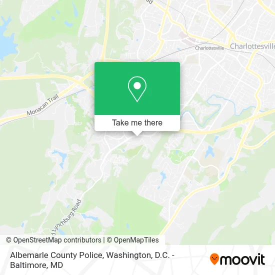 Albemarle County Police map