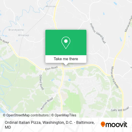 Ordinal Italian Pizza map