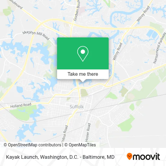 Kayak Launch map