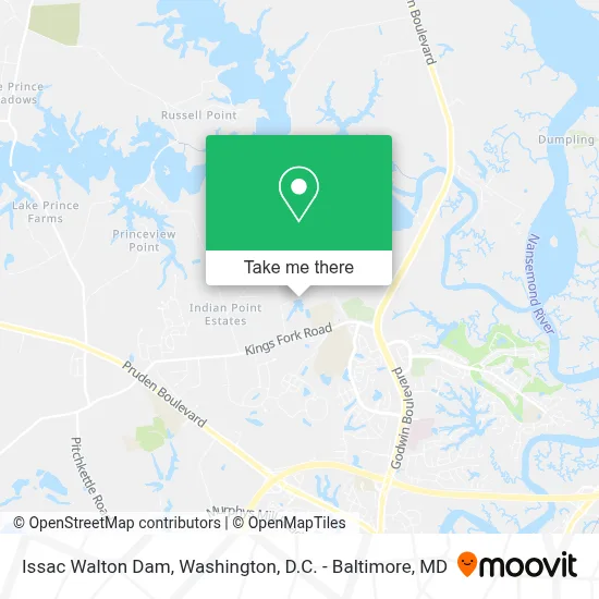 Issac Walton Dam map