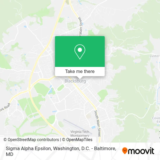 Sigma Alpha Epsilon map