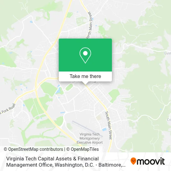 Virginia Tech Capital Assets & Financial Management Office map