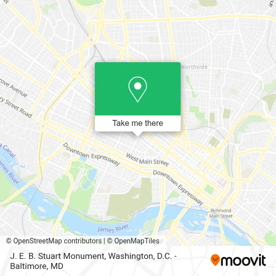 J. E. B. Stuart Monument map