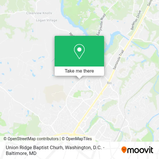 Union Ridge Baptist Churh map