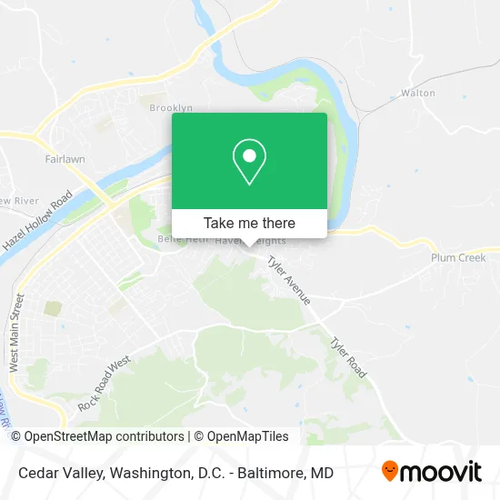 Cedar Valley map